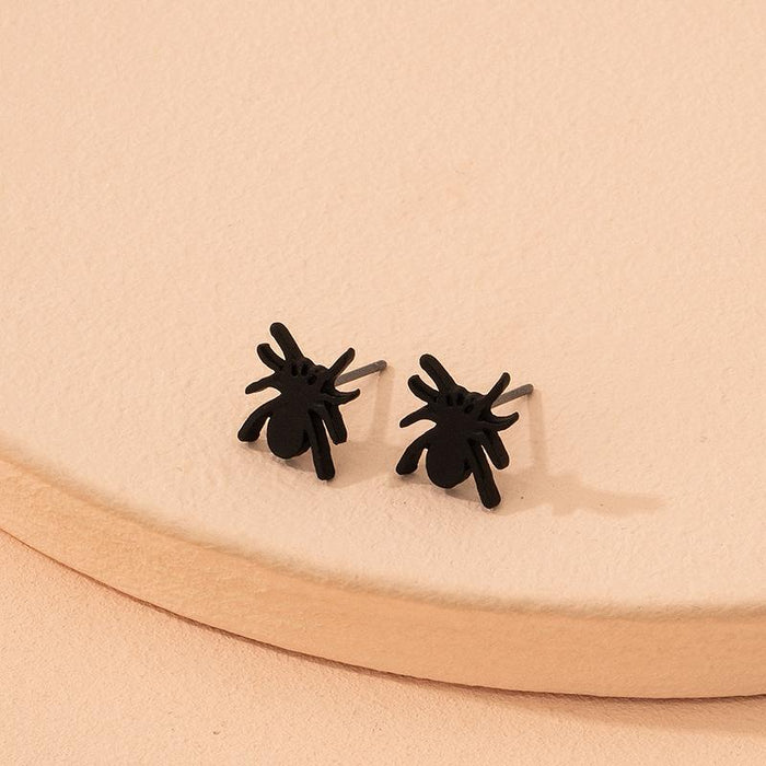 New Fashion Black Exaggerated Spider Earrings