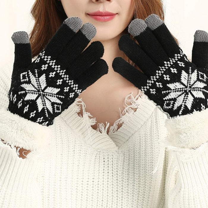 Thick Cashmere Two Layer Winter Gloves