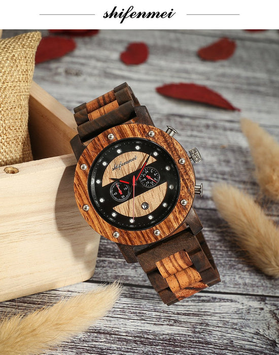 New Steel Room Men's Fashion Retro Multifunctional Quartz Watch