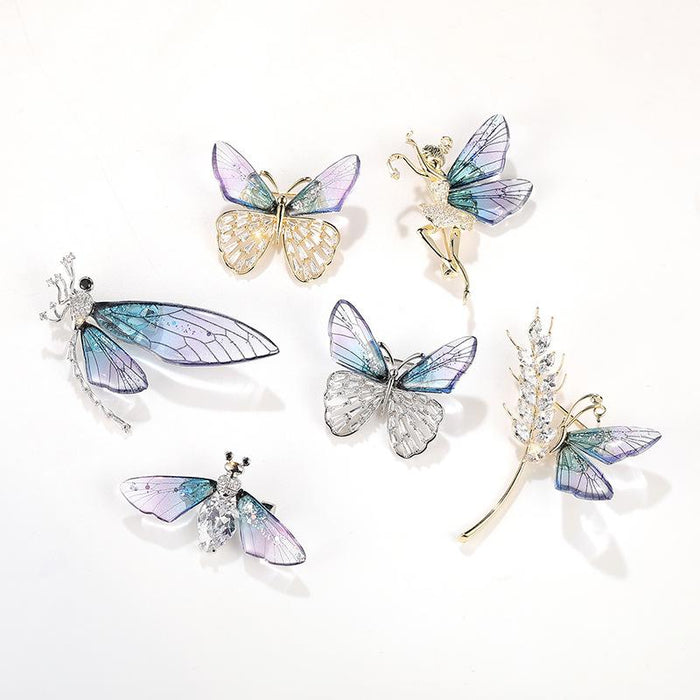 Transparent Wings Dragonfly Brooch Clothing Accessories Butterfly Corsage Bee Pin