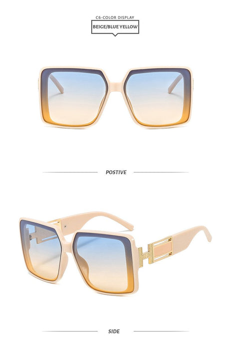 Sunglasses personality men's and women's large frame glasses