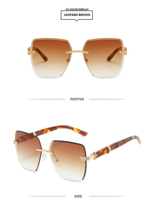 Frameless cut edge light luxury GRADIENT SUNGLASSES