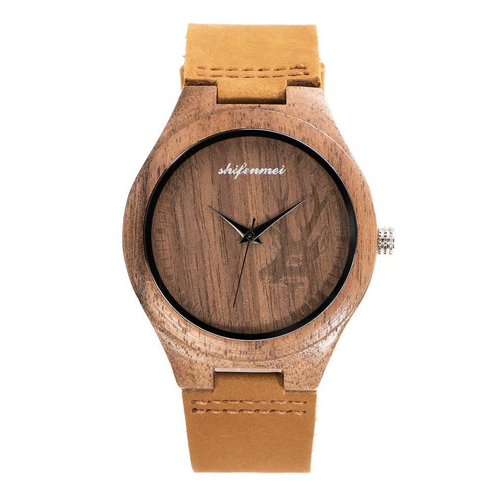 New Simple Fashionable Bamboo Wood Neutral Wood Quartz Watch