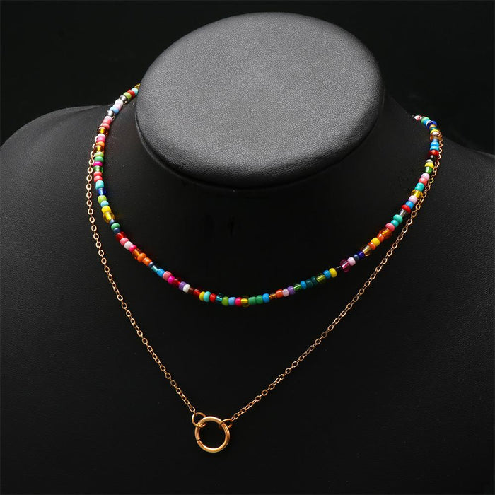 Women's Jewelry Hand Woven National Style Beaded Necklace