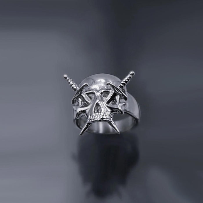 Gothic Punk Heart Grog Skull Rings