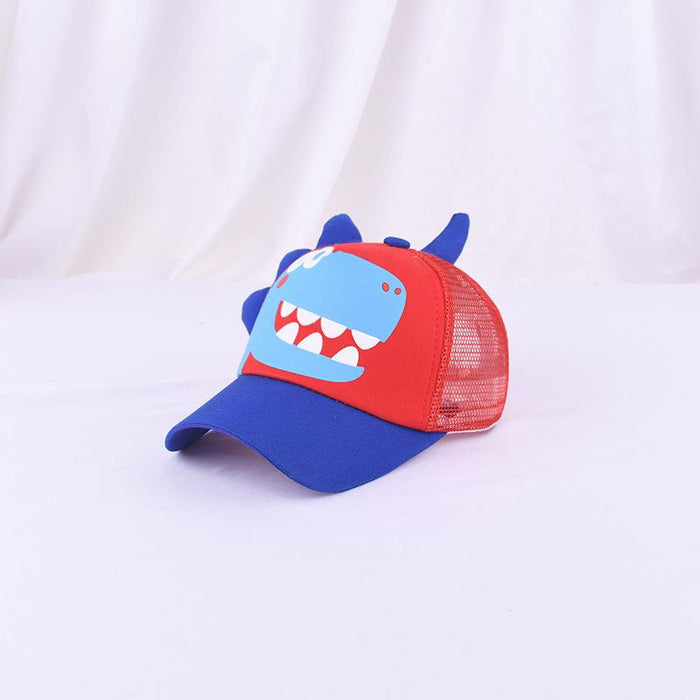 Summer Children' Cartoon Dinosaur Shade Net Baseball Cap