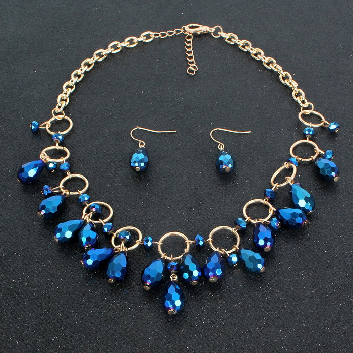 Female Jewelry Exaggerated Crystal Pendant Necklace Accessories