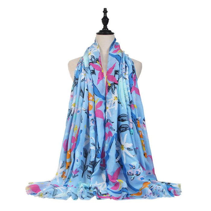 Women's Satin Printing Scarf Shawl