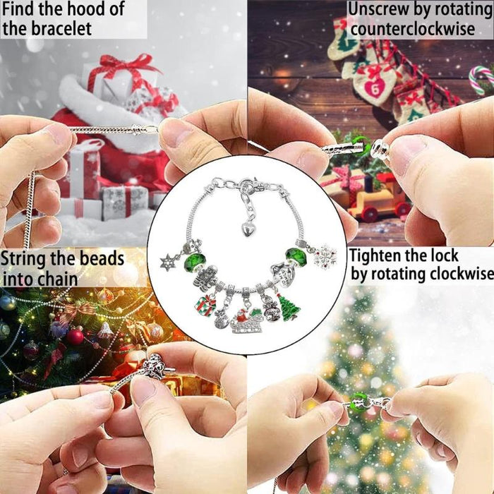Diy Christmas Advent Calendar Bracelets Blind Box Christmas Jewelry