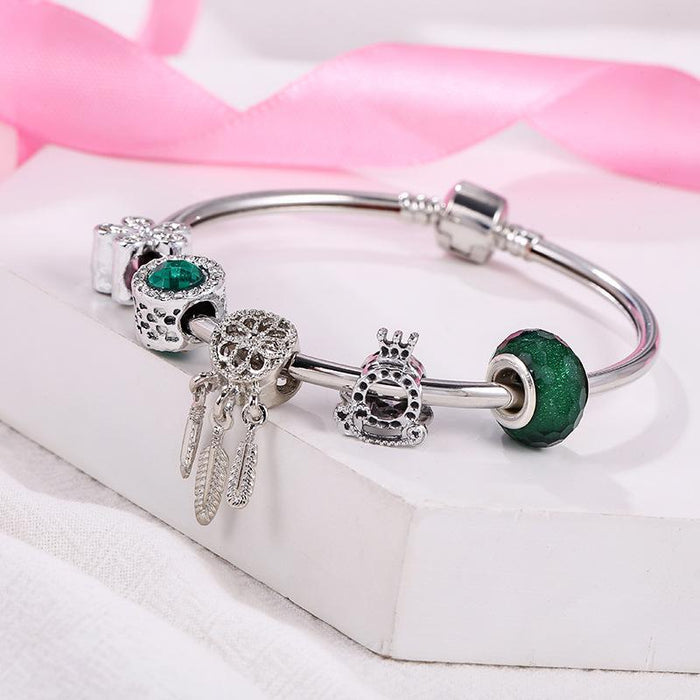 Green Forest Dream Catcher Bracelet