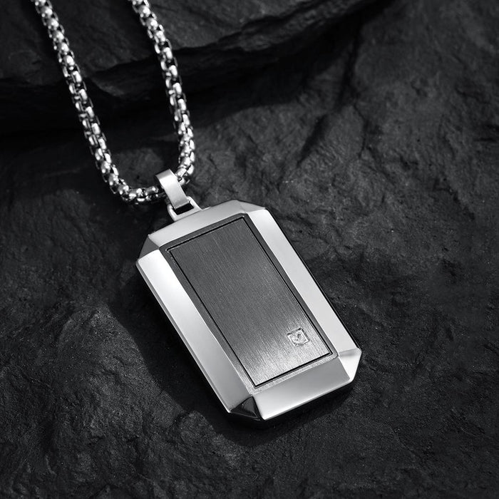 Creative Trend Black Men's Titanium Steel Pendant Necklace