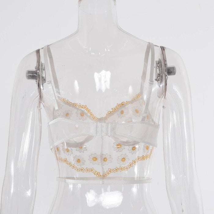 Women Embroidered Sexy Lingerie Fashion Underwear Vest Top