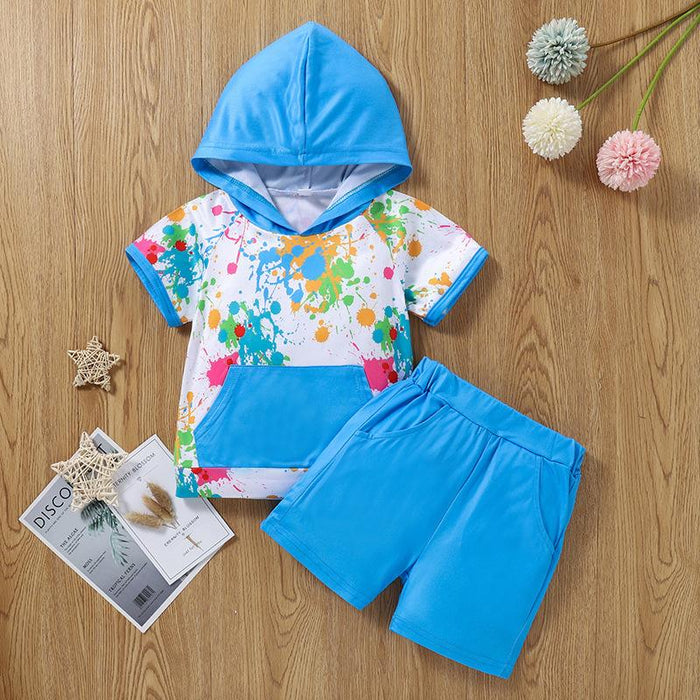 Boys' short sleeved Hoodie suit