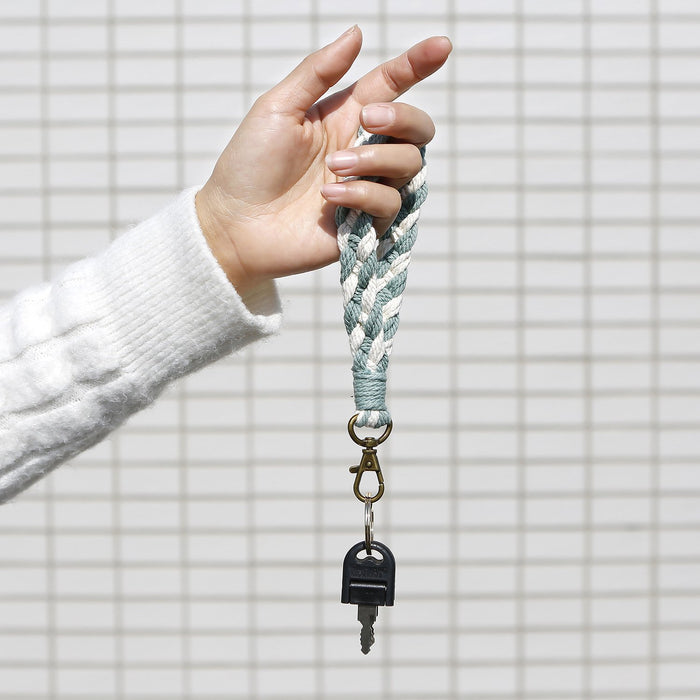 Cotton Rope Handmade Woven Wrist with Key Chain