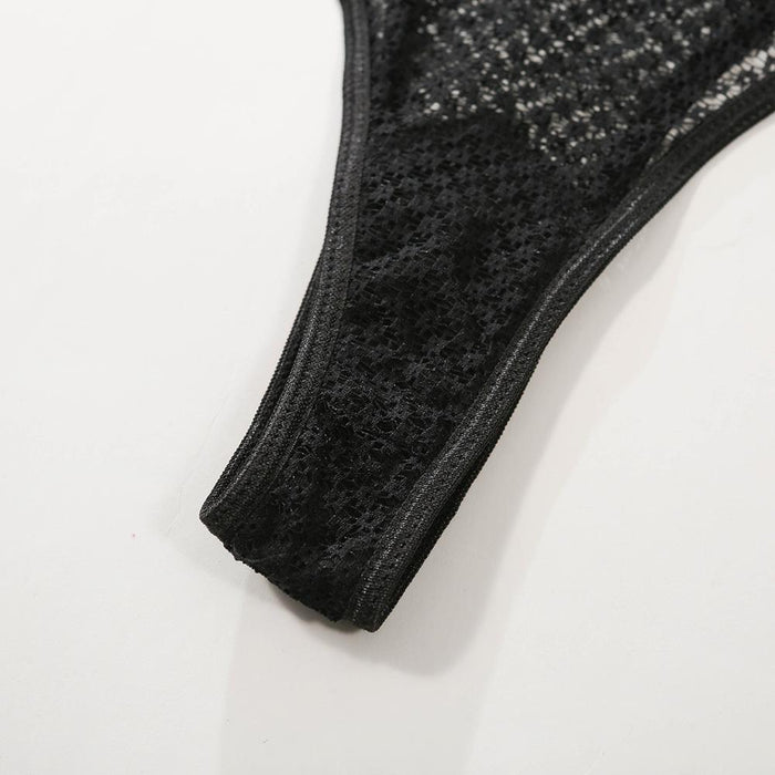 Women's Sexy Mesh Lingerie Front Closure Underwear Set