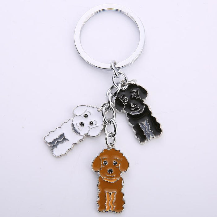 Creative Cartoon Pet Dog Car Key Ring Keychain