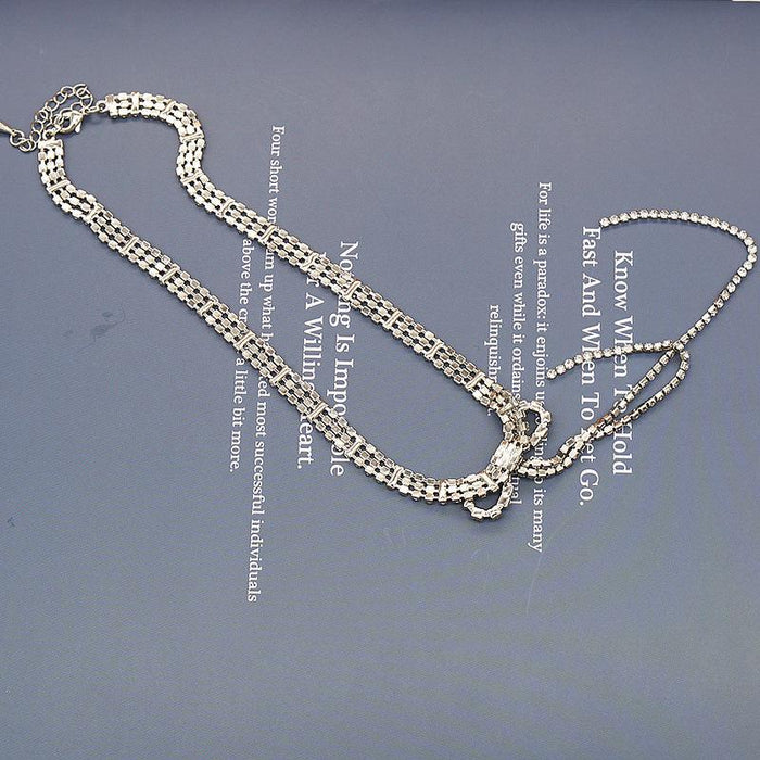 New Women's Jewelry Bow Tassel Fashion Necklace