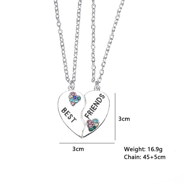 2 Pcs/ Set Best Friends Honey Love Couple Necklace