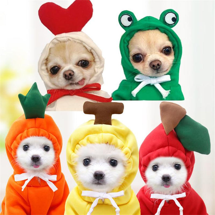 Warm Dog Winter Clothes Cute Fruit Dog Coat Hoodie