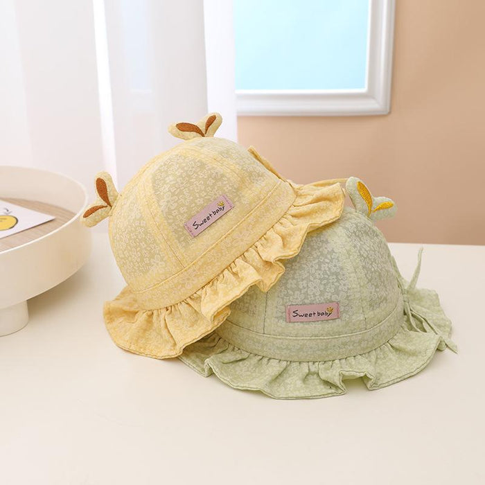 Summer Outdoor Windproof Small Leaves Children's Sunshade Fisherman Hat