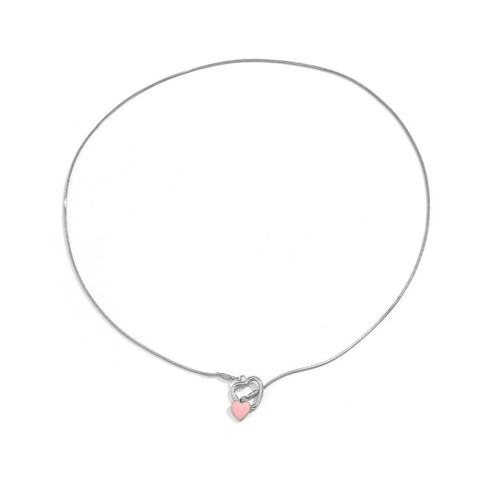 Simple Adjustable Pull Love Pendant Clavicle Chain