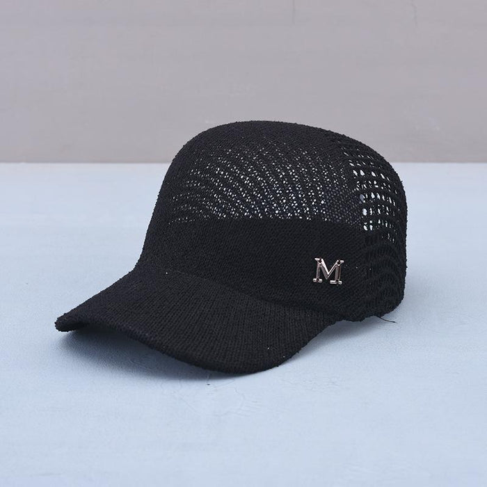Summer Outdoor Letter M Hollow Baseball Cap
