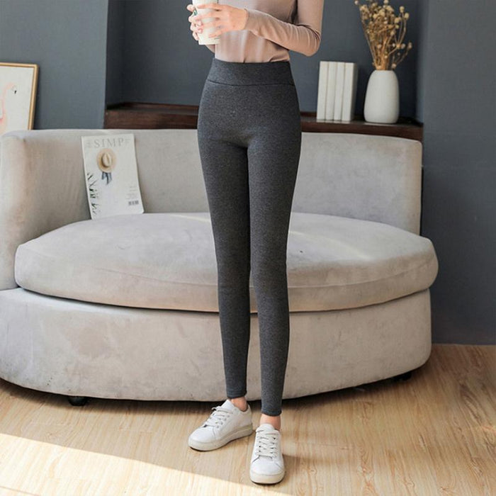 Winter Thick Velvet Leggings Warm Fleece Lined Tights Leggings