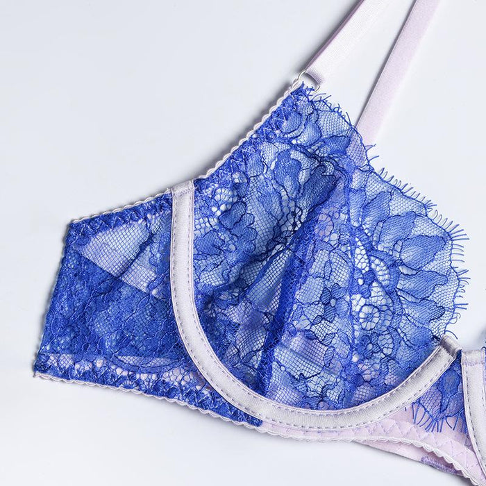 Women Lace Stitching Underwear Sexy Lingerie Set