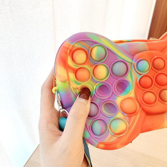 Bow Decompression Color Bag Children's Messenger Bag