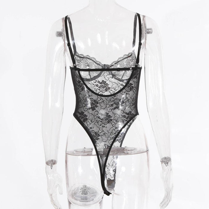 Sexy Lace Women's Bodysuit Base Layer One-piece Lingerie