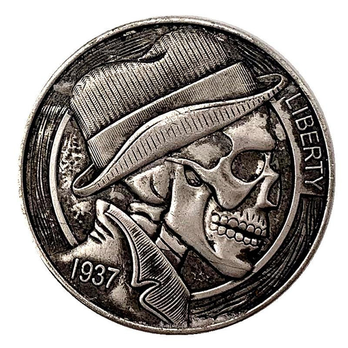 Skull Collectible Wanderer American God Eye Animal Souvenir Coins