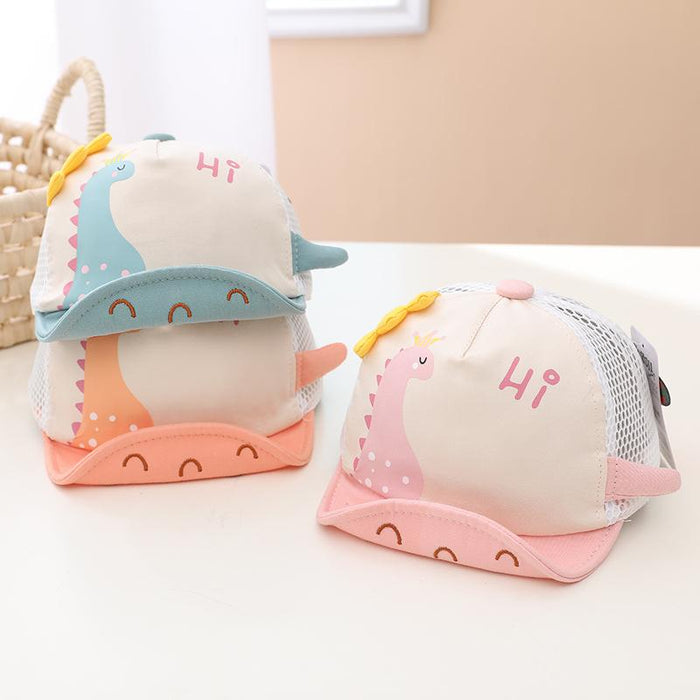 Summer Cartoon Dinosaur Baby's Net Cap