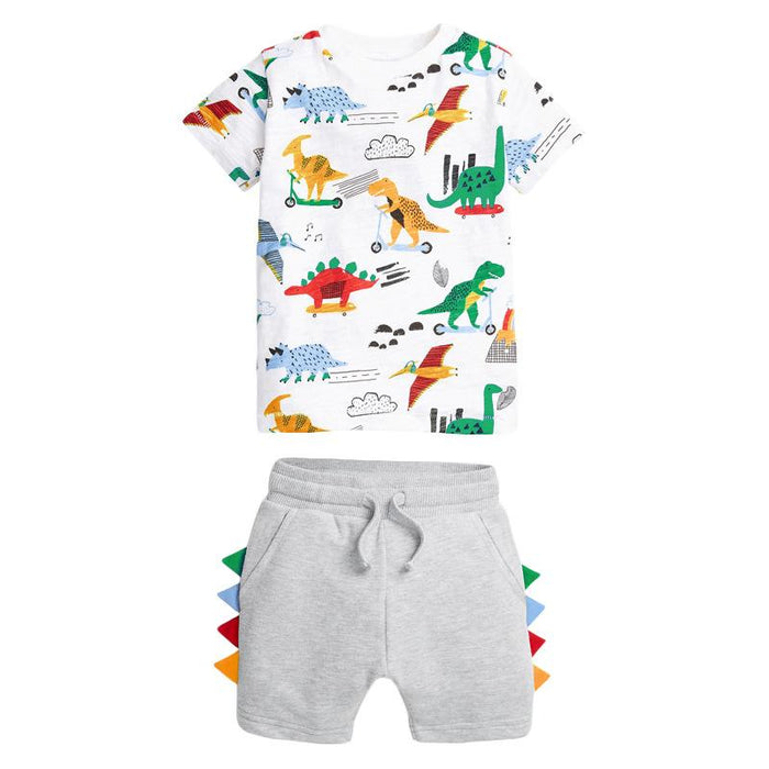 Short sleeved children's suit cotton boys' suit