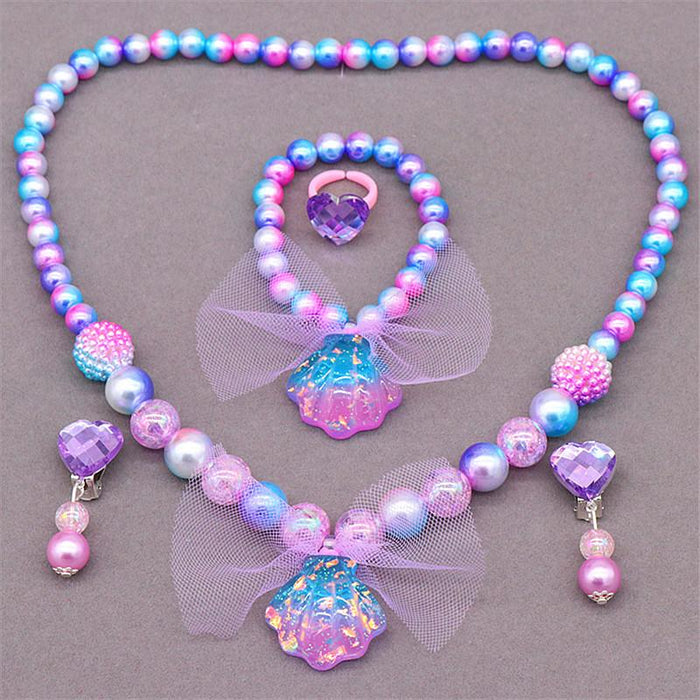 New Children's Necklace Set Ocean Series Imitation Shell Jewelry