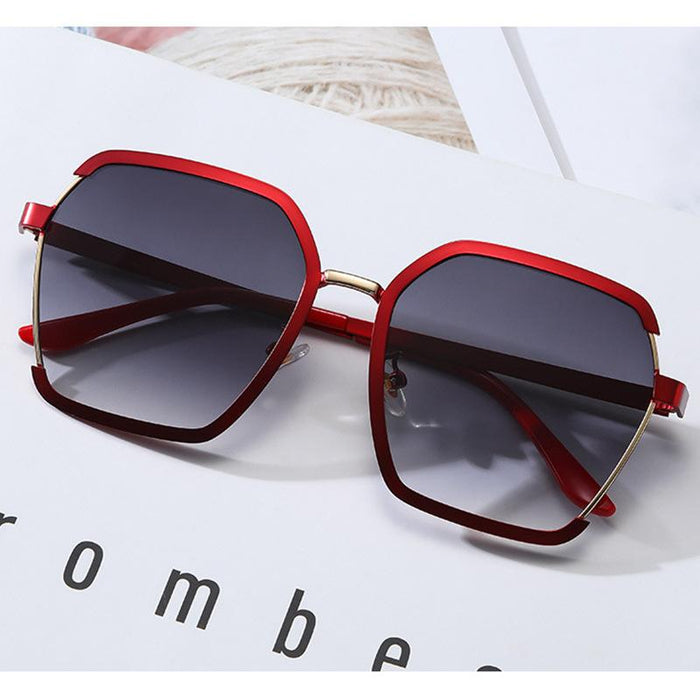 Metal sunglasses large frame anti ultraviolet