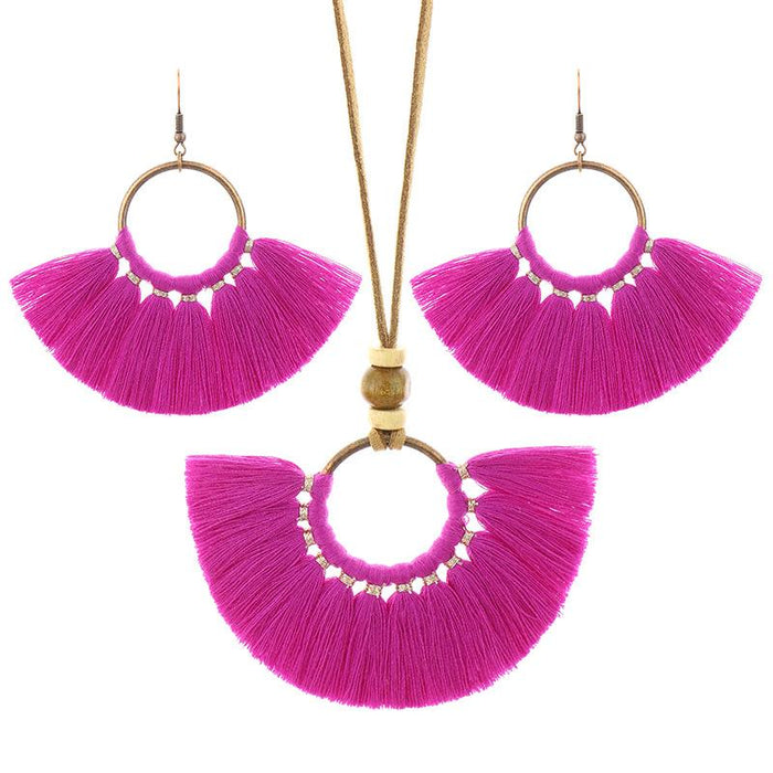 Fashion Retro Jewelry Bohemian Earring + Necklace Set