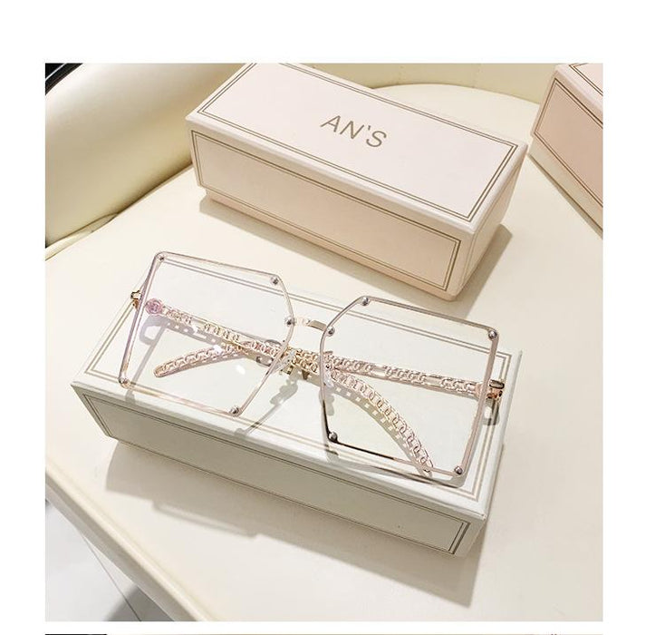 Metallic framed Tan Sunglasses