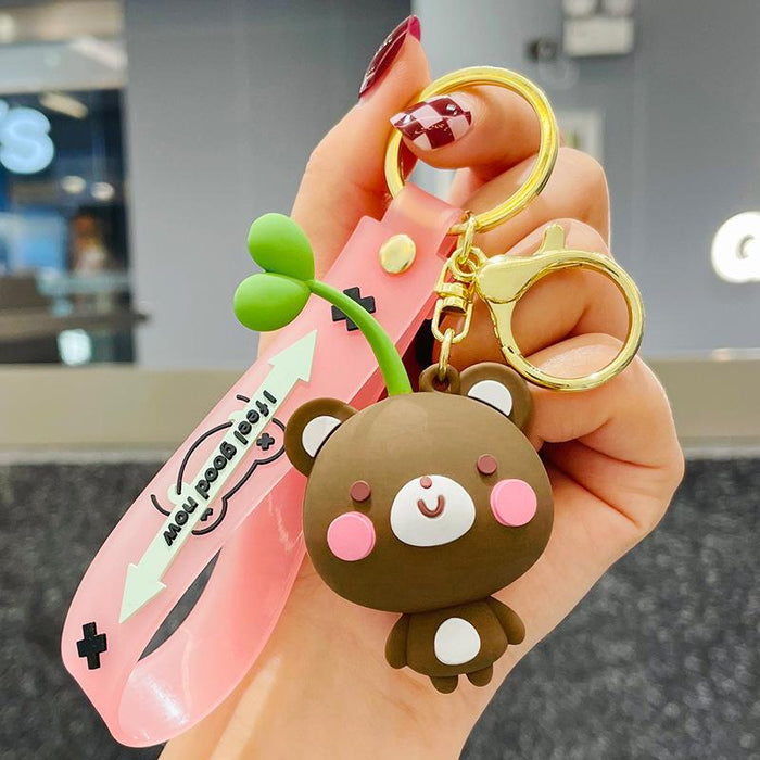 Cartoon Animal Doll Fashion Car Keychain