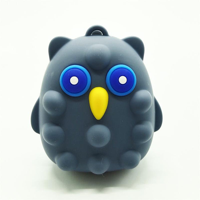 Kids 3D Owl Silicone Grip Ball Toys