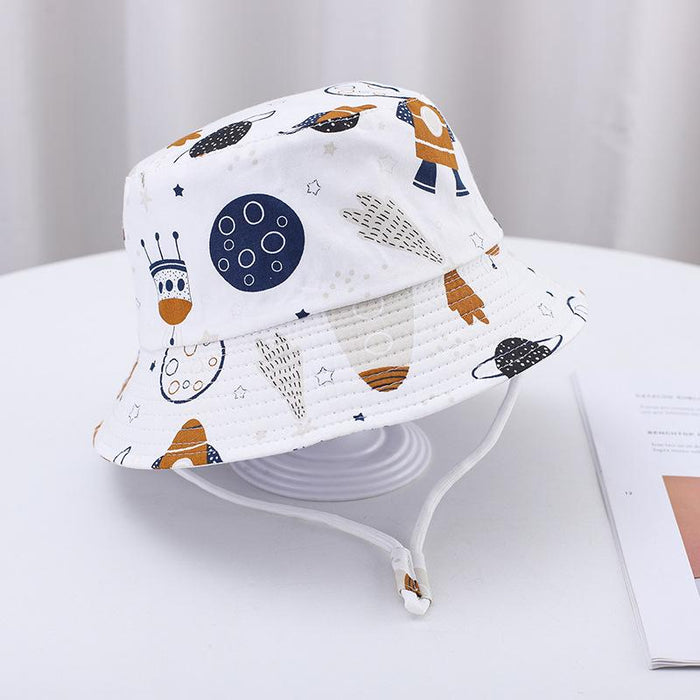 Summer Outdoor Cartoon Print Children's Fisherman Hat