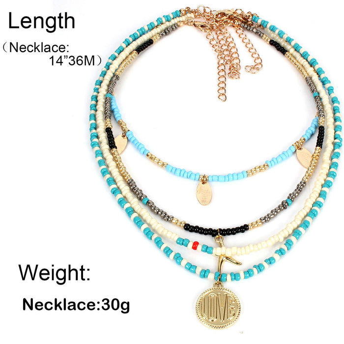 Women's Jewelry Bohemian Multi-layer Personalized Sweater Chain Necklace