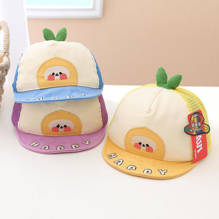 Summer Cute Baby Cartoon Color Matching Children's Net Cap