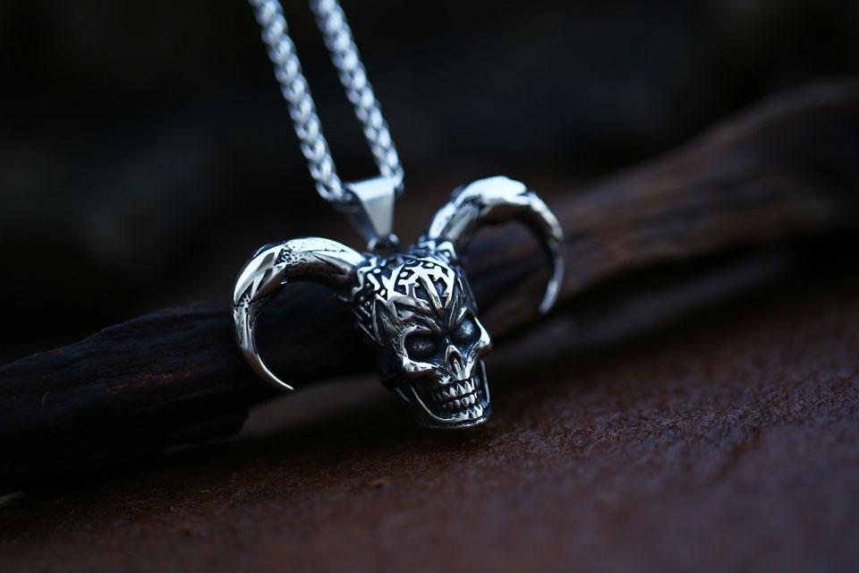 Stainless Steel Sheep Skull Jewelry (Only Pendant, No Necklaces)