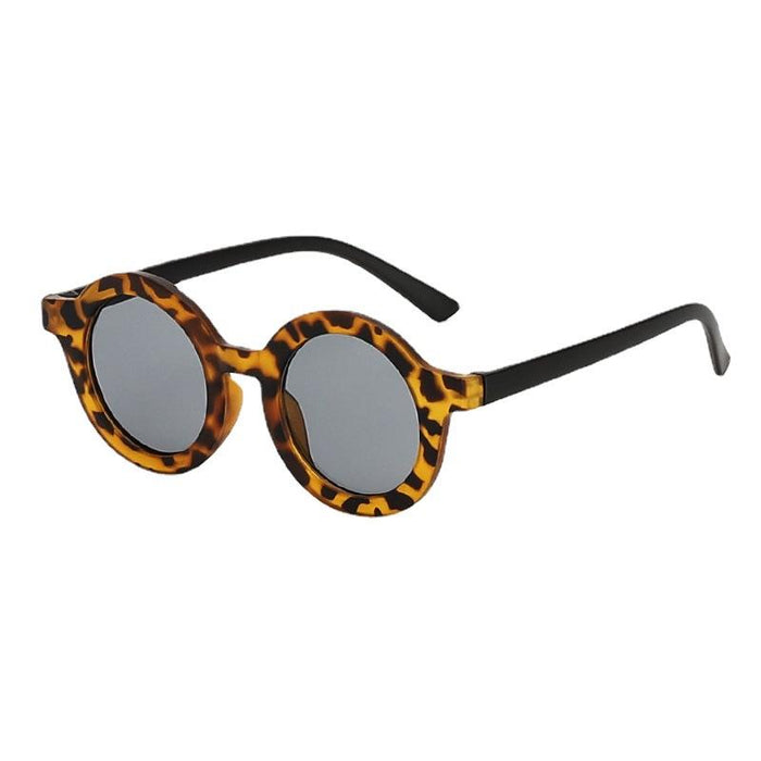 Children's Retro round frame sunglasses prevent blue light and ultraviolet rays