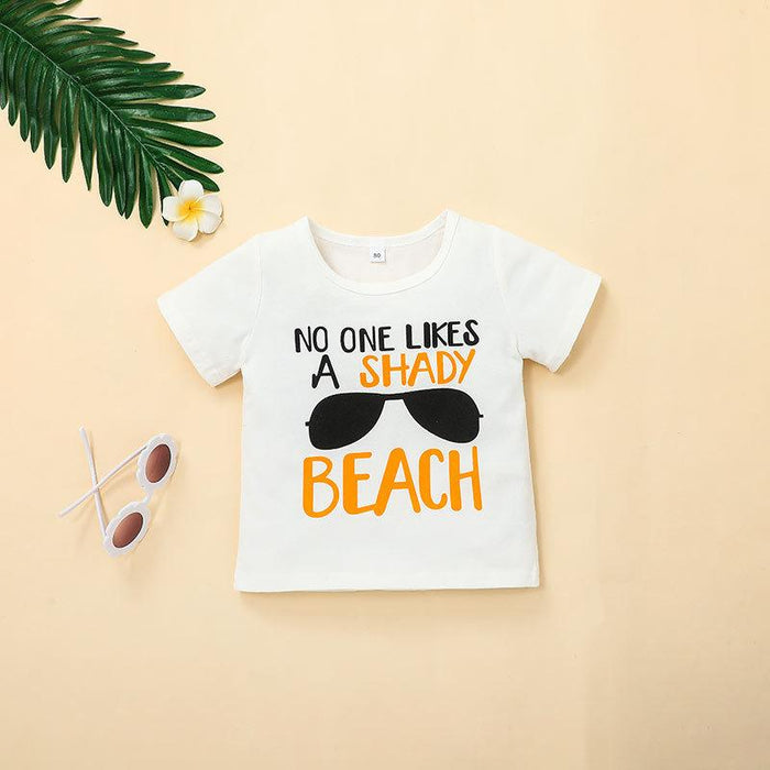 Summer Beach Shorts Top Two-piece Set for Boys