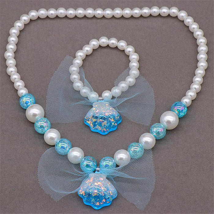 New Children's Necklace Set Ocean Series Imitation Shell Jewelry
