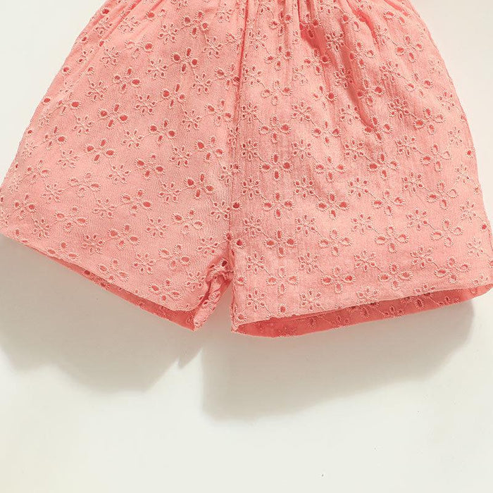 Baby Girls Summer Lace Sleeveless Jumpsuit