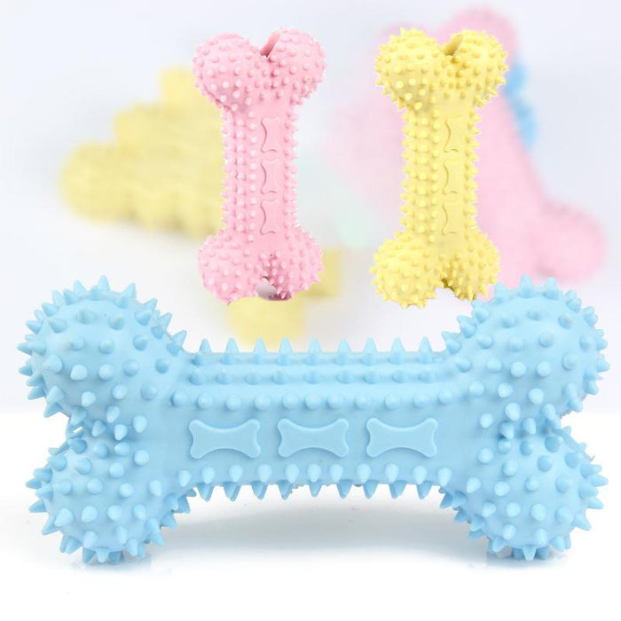Pet  Toys for Chewing Teeth Cleaning Dog Toy Training  Interactive  Rubber Bite Resistant Bone-type for Aggressive Chewers Toys