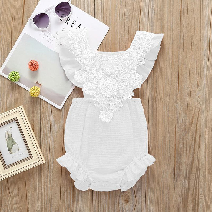 Summer Infant Jumpsuit Back Lace up Romper