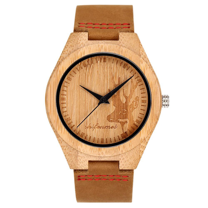 New Simple Fashionable Bamboo Wood Neutral Wood Quartz Watch